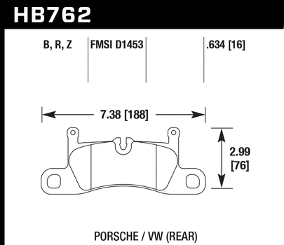 Hawk Performance HB762 Series Brake Pad 0.634 in. thick