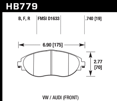 Hawk Performance HB779 Series Brake Pad 0.740 in. thick