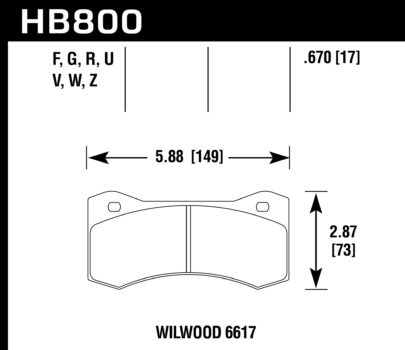 Hawk Performance HB544 Series Brake Pad 0.628 in. thick