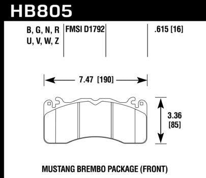 Hawk Performance HB545 Series Brake Pad 0.564 in. thick