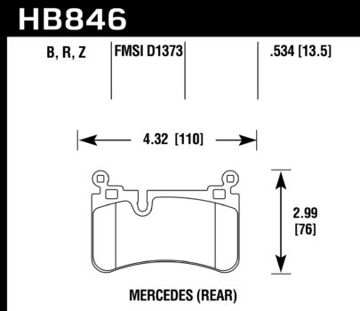 Hawk Performance HB787 Series Brake Pad 0.582 in. thick