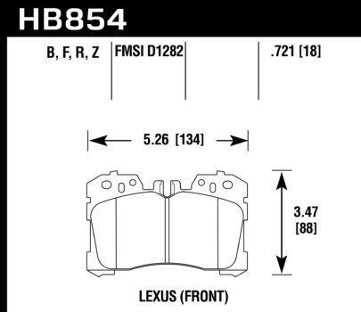 Hawk Performance HB788 Series Brake Pad 0.745 in. thick