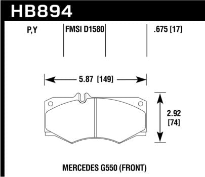 Hawk Performance HB795 Series Brake Pad 0.618 in. thick