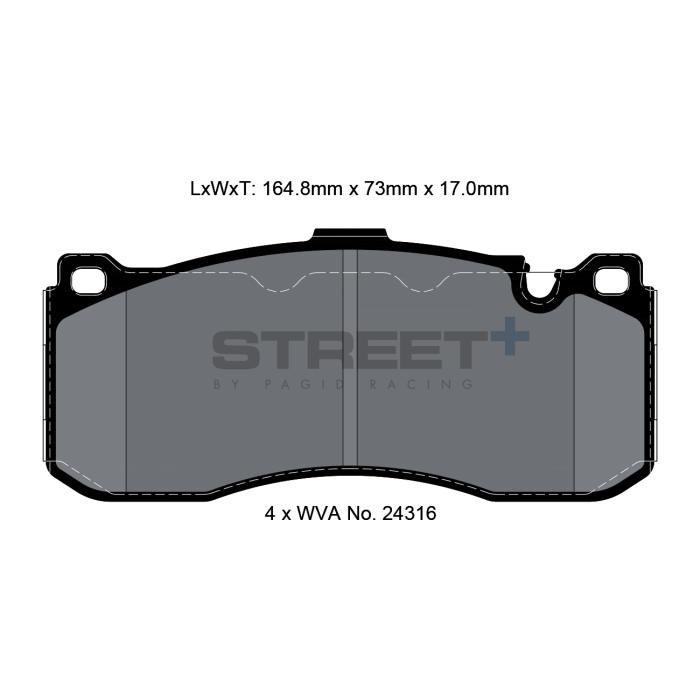 Pagid Street+ brake pad Axle Set T8068SP2001 FMSI: 8483 D1371