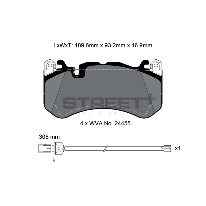 Pagid Street+ brake pad Axle Set T8073SP2001 FMSI: D1405