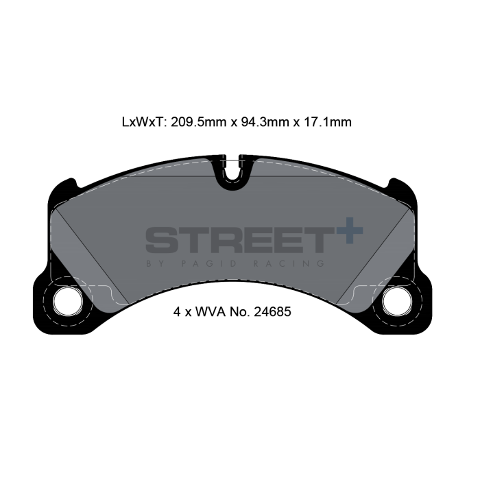 Pagid Street+ brake pad Axle Set T8087SP2001 FMSI: 8641-D1349