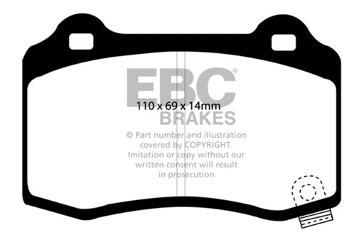 EBC yellowstuff brake pads rear fits 2015 Cadillac Cts 3 6 Twin Turbo