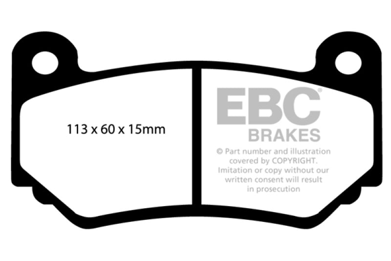 EBC yellowstuff brake pads front fits 2008 11 Lotus Exige 1 8 Supercharged 240