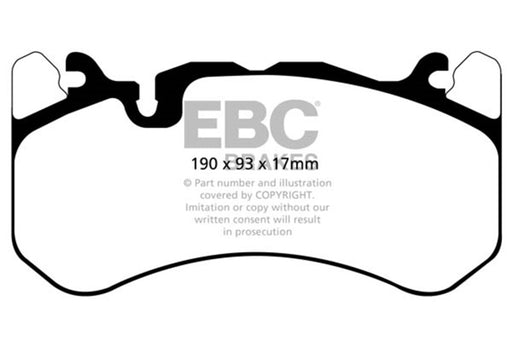 EBC redstuff brake pads front fits 2013 14 Audi Rs7 4 0tt W Cast Iron