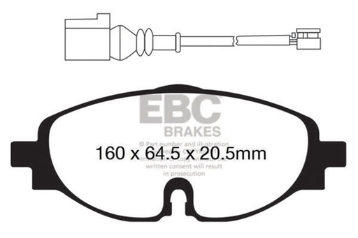 EBC yellowstuff brake pads front fits 2014 Audi A3 1 8 Turbo