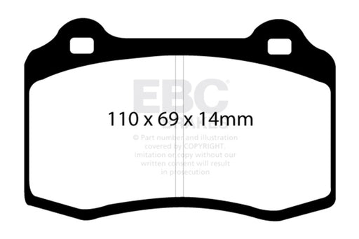EBC redstuff brake pads front fits 1996 00 Lotus Esprit Turbo 2 0 Turbo Gt3