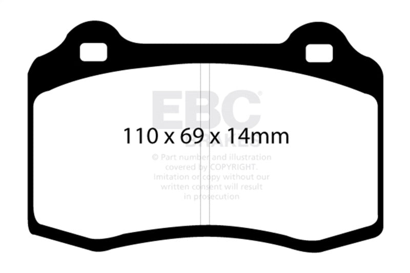 EBC redstuff brake pads front fits 1996 00 Lotus Esprit Turbo 2 0 Turbo Gt3