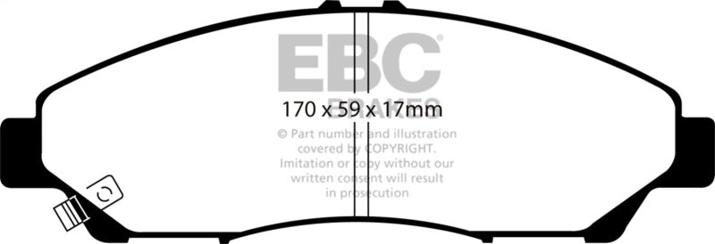 EBC greenstuff brake pads front part DP61801 fits 2007 13 Acura Mdx 3 7
