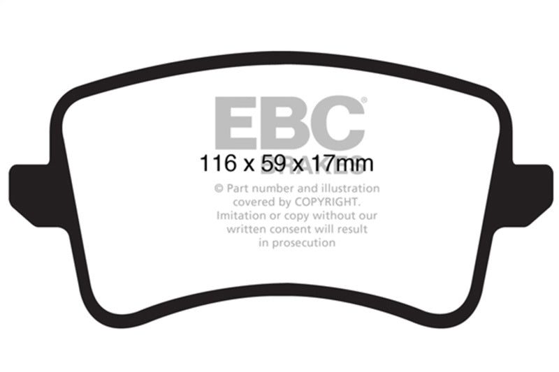 EBC redstuff brake pads rear fits 2009 11 Audi A4 2 0 Turbo