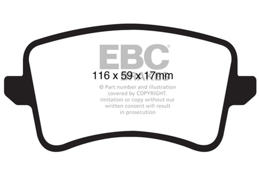 EBC yellowstuff brake pads rear fits 2009 11 Audi A4 2 0 Turbo
