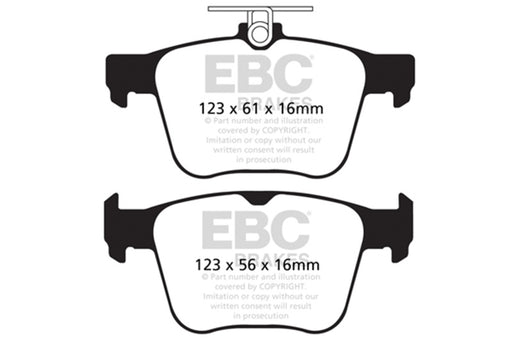 EBC redstuff brake pads rear fits 2014 20 Audi S3 2 0 Turbo
