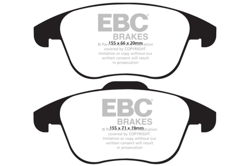 EBC redstuff brake pads front fits 2015 And Up Audi Q3 2 0 Turbo