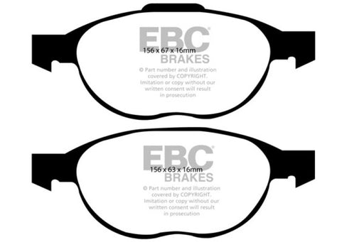 EBC greenstuff brake pads front part DP21524 fits 2012 Ford C Max 2 0 Hybrid