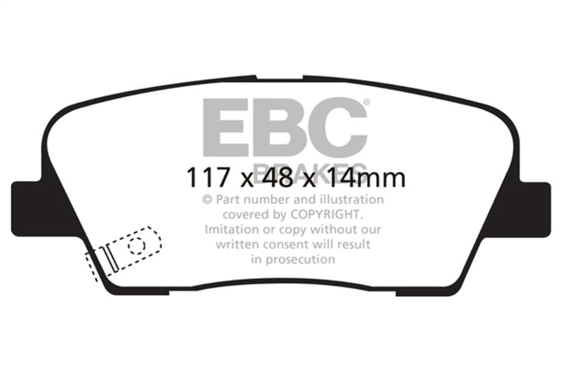 EBC redstuff brake pads rear fits 2011 Hyundai Equus 4 6