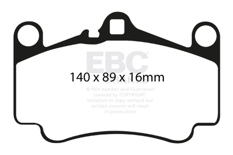 EBC redstuff brake pads front fits 2003 05 Porsche 911 996 Cast Iron