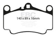 EBC yellowstuff brake pads front fits 2003 05 Porsche 911 996 Cast Iron