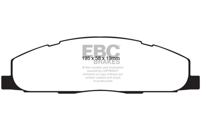 EBC yellowstuff brake pads rear fits 2009 11 Dodge Ram 2500 Pick Up 5 7 2wd 4wd