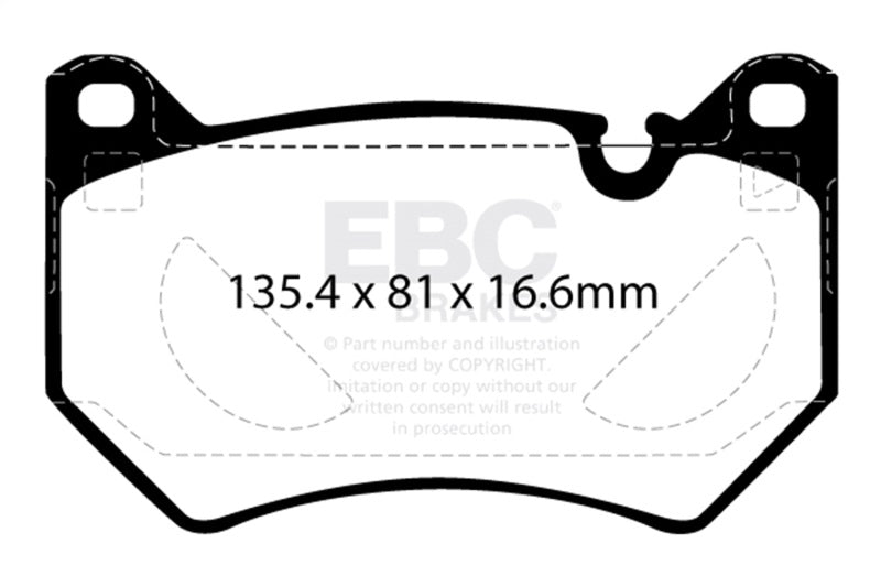 EBC yellowstuff brake pads front fits 2018 Audi Q5 Fy 2 0t