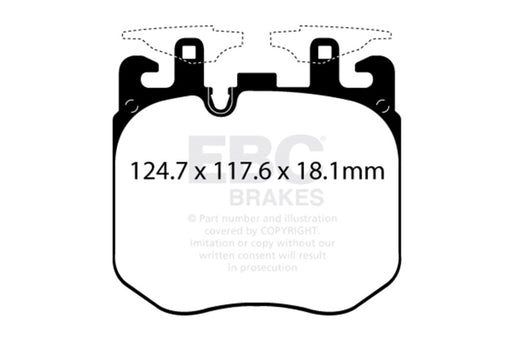 EBC yellowstuff brake pads front fits 2017 Bmw Alpina B7 Xdrive 4 4l Twin Turbo