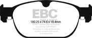 EBC yellowstuff brake pads front fits 2016 17 Volvo Xc90