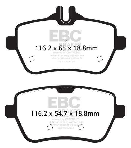 EBC redstuff brake pads rear fits 2014 Mercedes Benz S550 4 7 Twin Turbo
