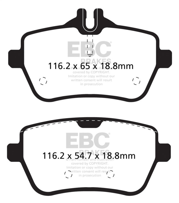 EBC redstuff brake pads rear fits 2014 Mercedes Benz S550 4 7 Twin Turbo