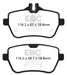 EBC redstuff brake pads rear fits 2014 Mercedes Benz S550 4 7 Twin Turbo