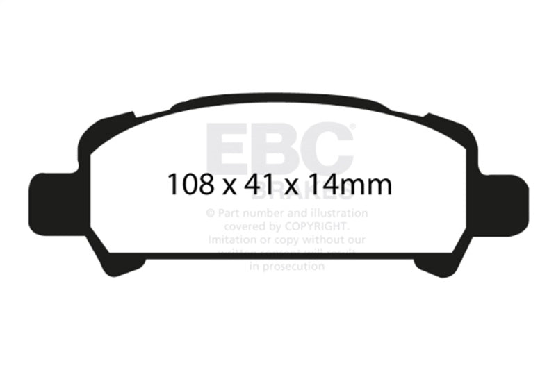 EBC yellowstuff brake pads rear fits 2002 06 Subaru Baja 2 5