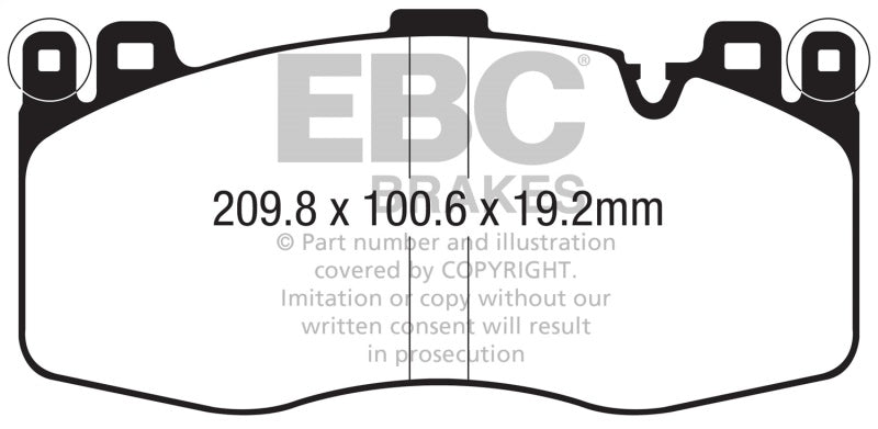 EBC redstuff brake pads front fits 2015 19 Bmw X5m 4 4tt F85