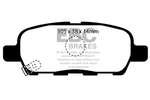 EBC ultimax brake pads rear part UD1288 fits 2008 13 Infiniti Ex35 3 5 Ultimax2