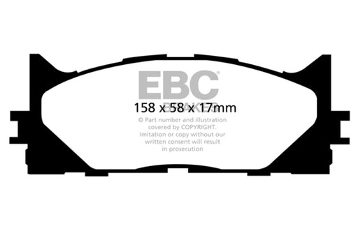 EBC greenstuff brake pads front part DP21790 fits 2013 Lexus Es300h 2 5 Hybrid