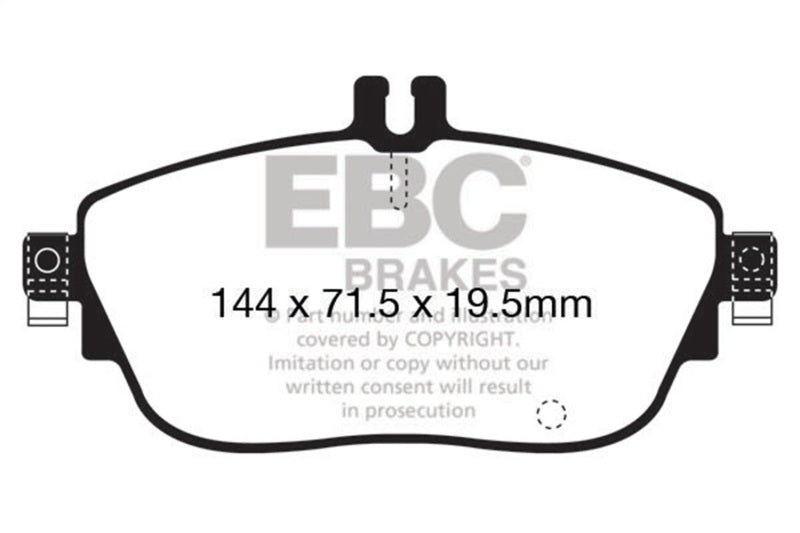 EBC ultimax brake pads front part UD1694 fits 2013 Mercedes Benz Cla250 2 0 Turbo Ultimax2