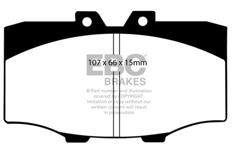 EBC yellowstuff brake pads front fits 1984 88 Toyota 4 Runner 2 4