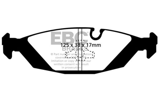 EBC yellowstuff brake pads rear fits 1987 88 Bmw M5 3 5 E28