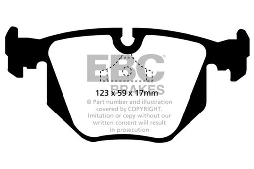 EBC greenstuff brake pads rear part DP2871 fits 1994 96 Bmw 840 4 0 E31