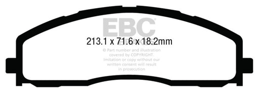EBC greenstuff brake pads front part DP63015 fits 2013 Ford F250 Inc Super Duty 6 2 2wd