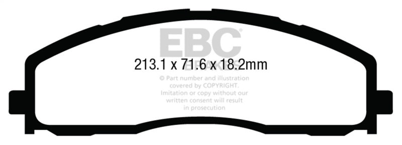 EBC yellowstuff brake pads front fits 2013 Ford F250 Inc Super Duty 6 2 2wd