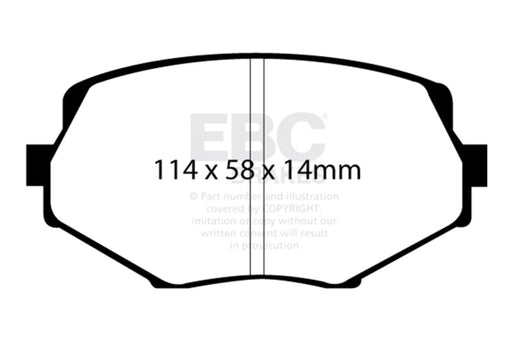 EBC yellowstuff brake pads front fits 1994 01 Mazda Miata Mx5 1 8