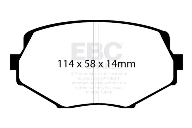 EBC yellowstuff brake pads front fits 1994 01 Mazda Miata Mx5 1 8