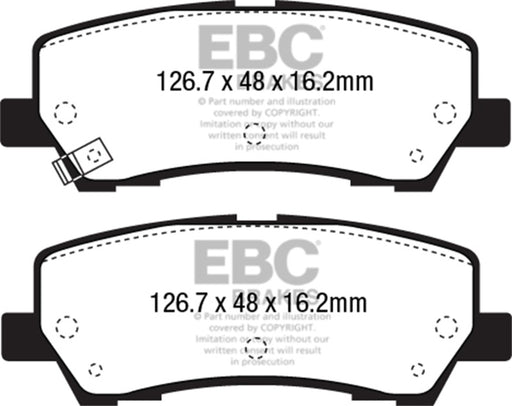 EBC yellowstuff brake pads rear fits 2015 Ford Mustang 2 3 Turbo