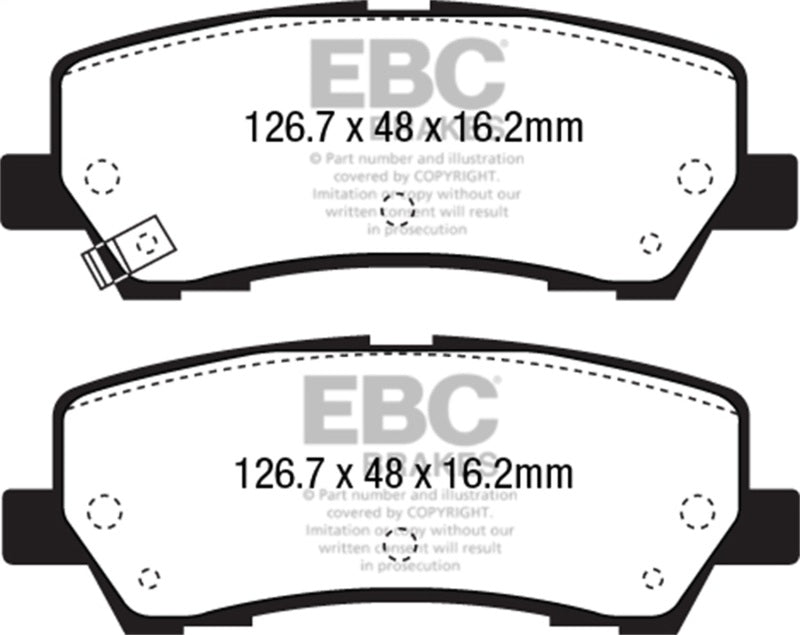 EBC yellowstuff brake pads rear fits 2015 Ford Mustang 2 3 Turbo
