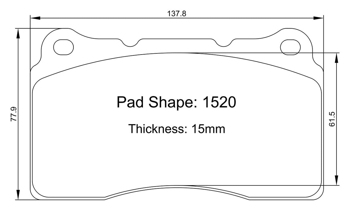 Winmax W-Series/PBP 1520 Brake Pads for Focus RS Mk3 Front