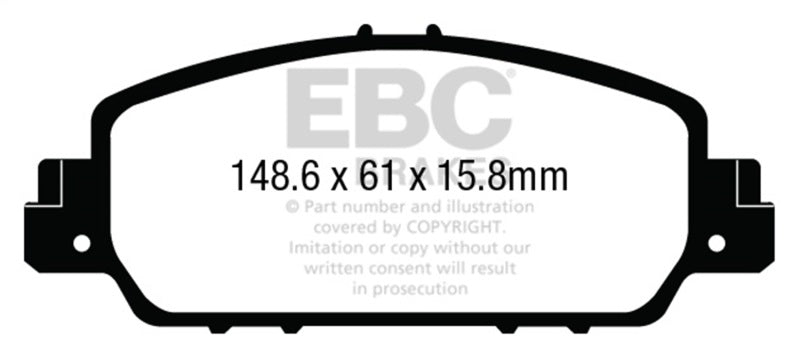 EBC redstuff brake pads front fits 2013 17 Honda Accord Coupe 2 4 Ex