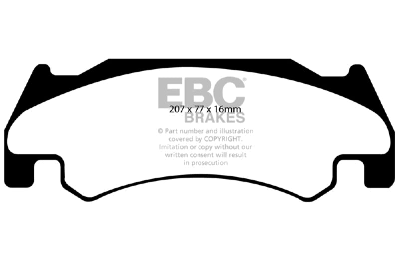 EBC greenstuff brake pads front part DP61739 fits 2005 06 Dodge Ram Srt 10 8 3