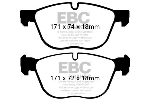 EBC redstuff brake pads front fits 2007 10 Bmw X5 3 0
